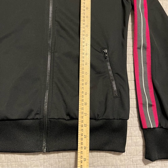 Nike Women's Sportswear Track Jacket Full Zip Black W/Pink Stripe 613658-010 Med - Picture 4 of 8